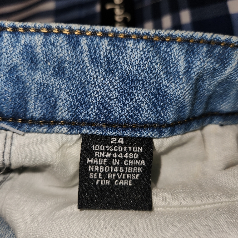 Fire los angeles blue demin distress   skirt size 24 new with tags - Picture 5 of 8